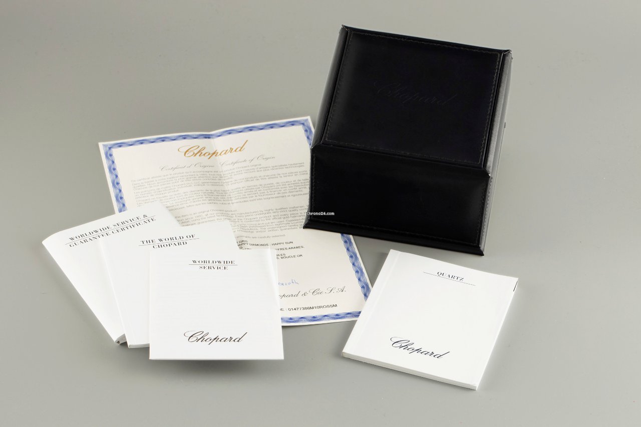 IMG_9081 Chopard Happy Diamonds Mens watch Unisex Quartz White gold 207469-1004 Replica 8