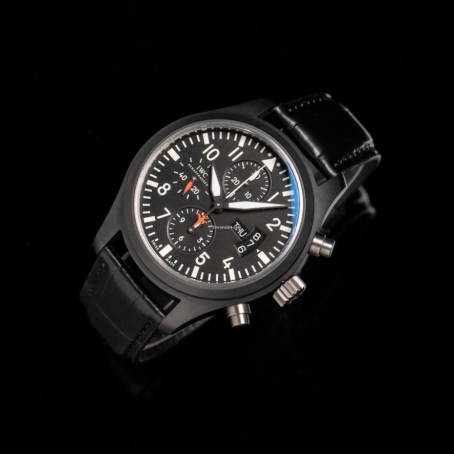 IMG_9081 IWC Pilot Chronograph Top Gun Mens watch Unisex Automatic Ceramic IW378901 Replica 8