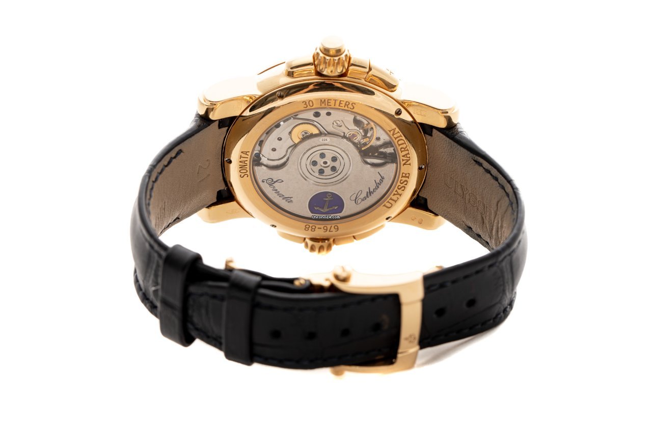 IMG_9081 Ulysse Nardin Sonata Mens watch Unisex Automatic Rose gold 676-88 Replica 8