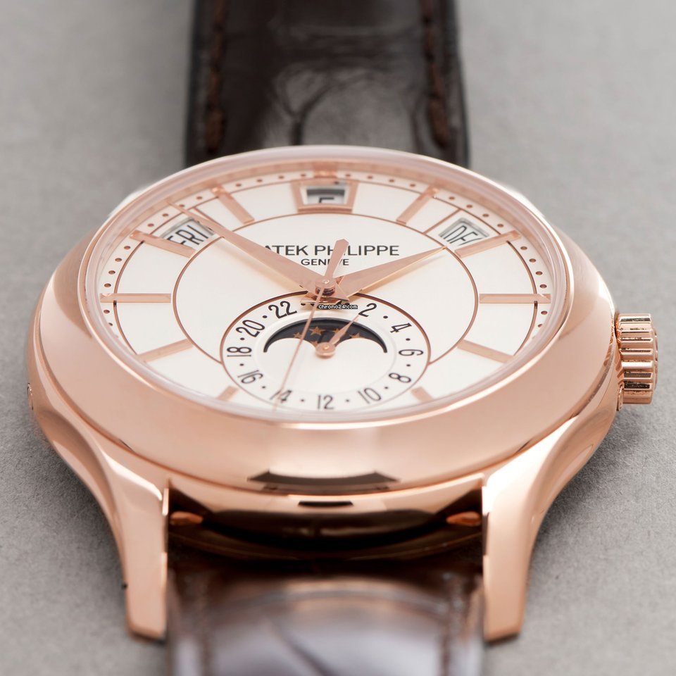 IMG_9081 Patek Philippe Annual Calendar Mens watch Unisex Automatic Rose gold 5205R Replica 8