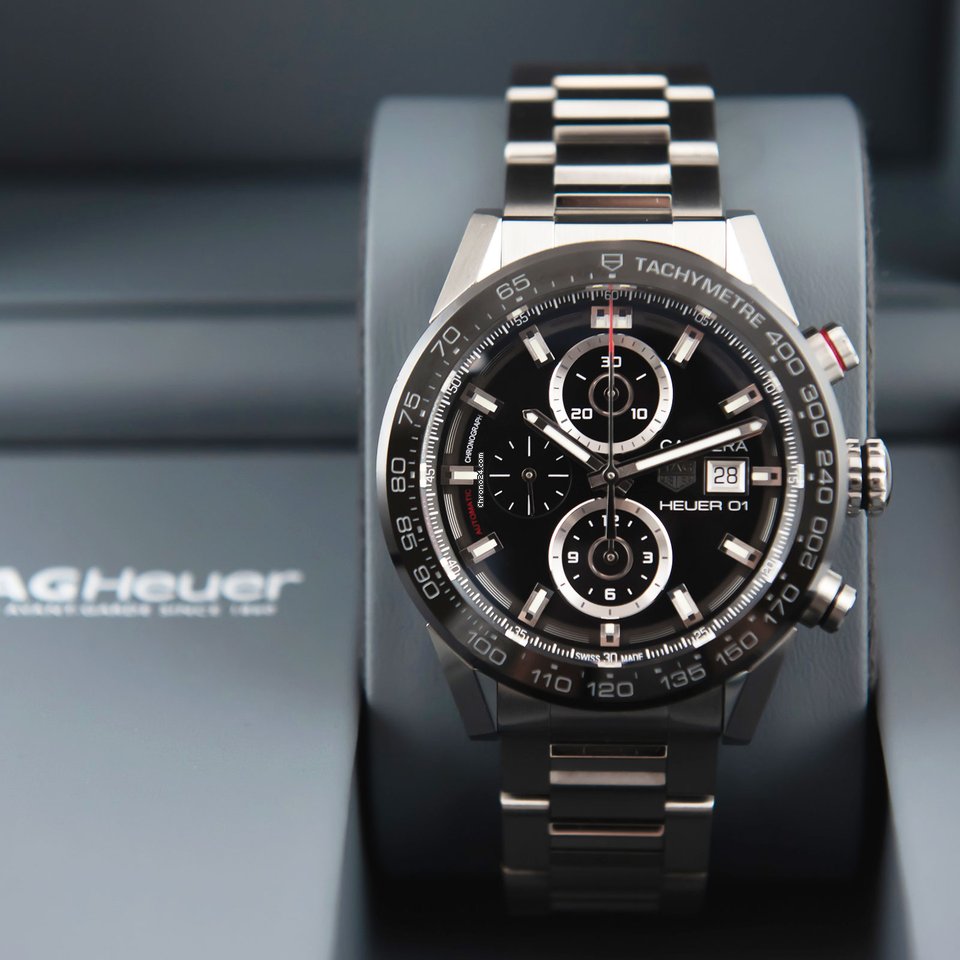 TAG Heuer Carrera Calibre HEUER 01 Mens watch Unisex Automatic Steel CAR201Z.BA0714 Replica 8