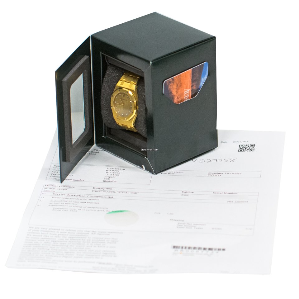 IMG_9081 Audemars Piguet Royal Oak Womens watch Quartz Yellow gold 6008BA Replica 8