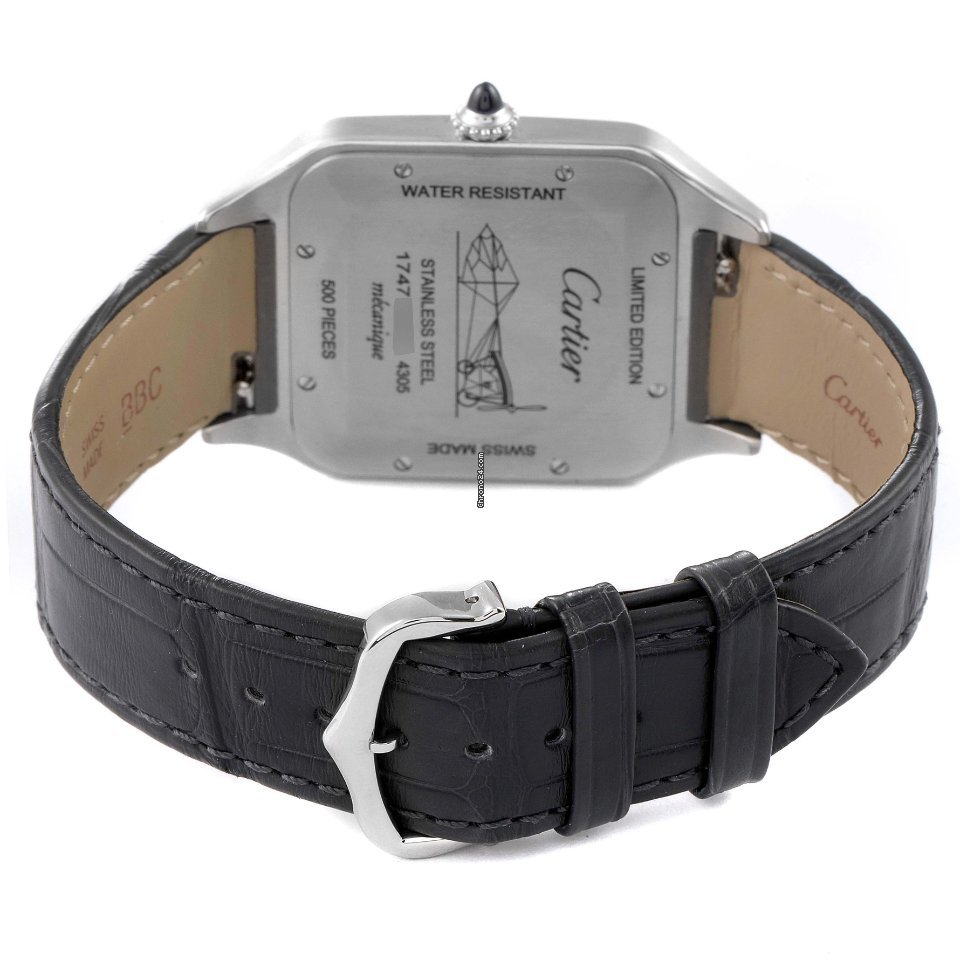 IMG_9081 Cartier Santos Dumont Mens watch Unisex Manual winding Steel W2SA0025 Replica 8