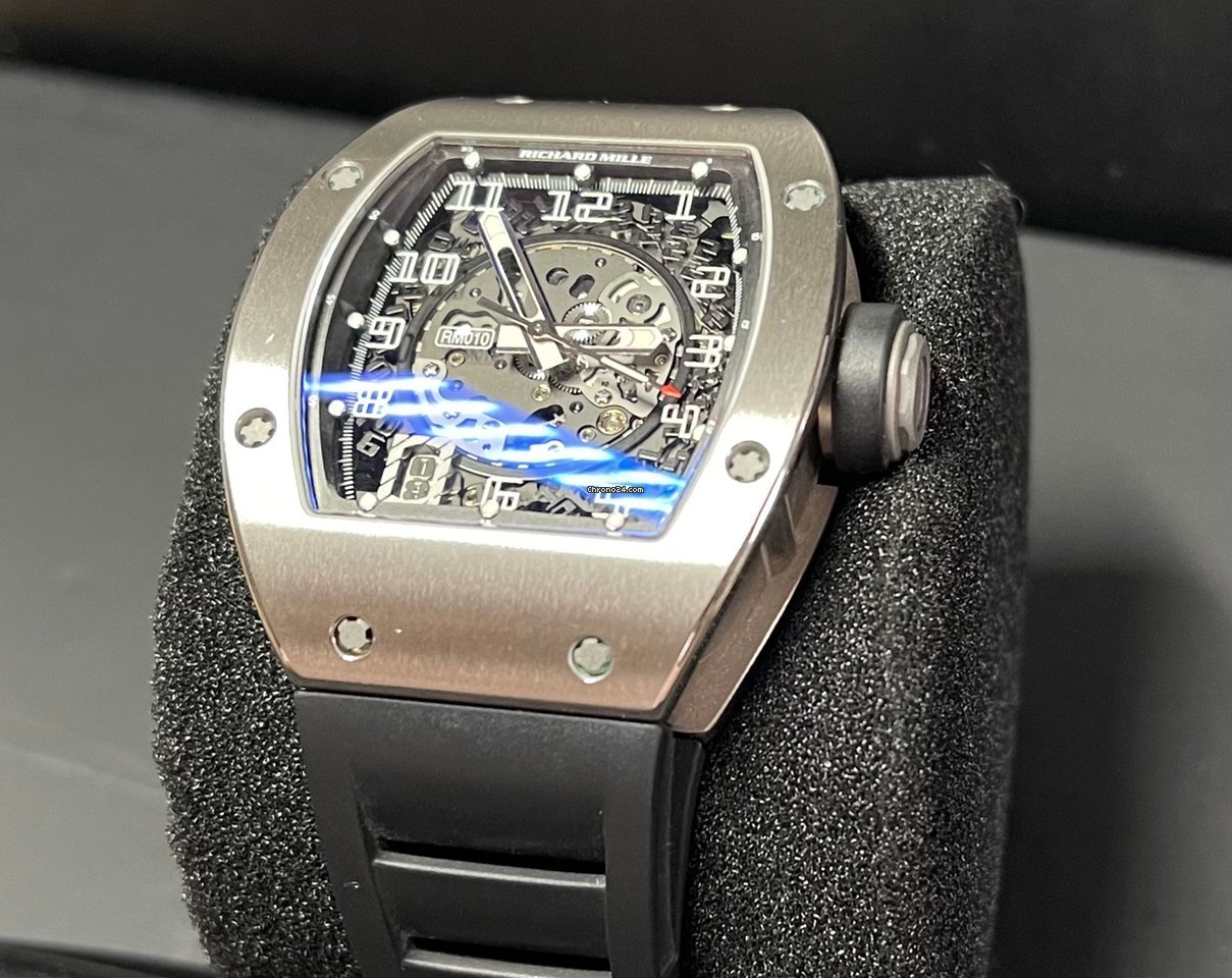 IMG_9081 Richard Mille RM 010 Mens watch Unisex Automatic White gold RM010 AH WG Replica 8
