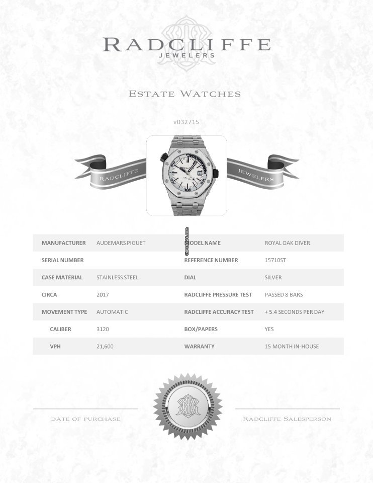 IMG_9081 Audemars Piguet Royal Oak Offshore Diver Mens watch Unisex Automatic Steel 15710ST Replica 8