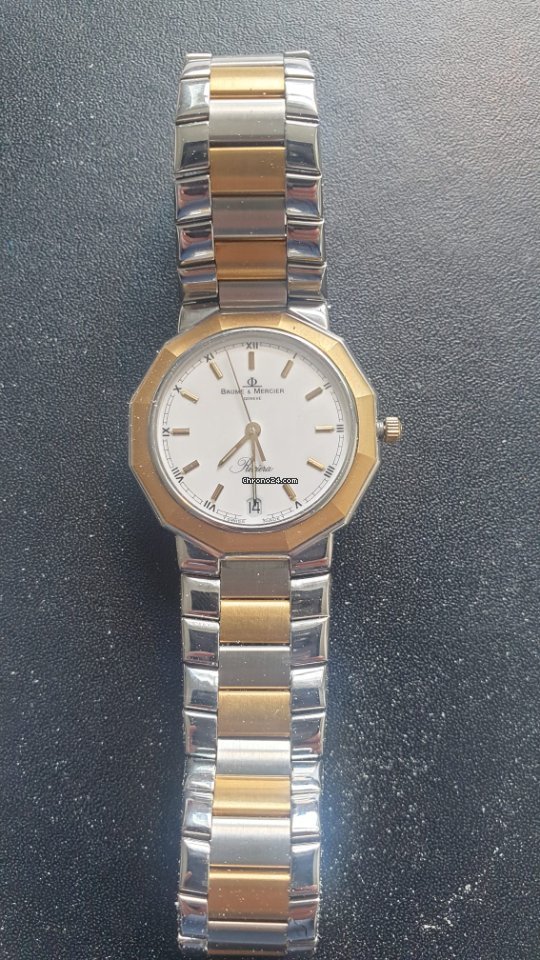 IMG_9081 Baume & Mercier Riviera Mens watch Unisex Quartz Gold Steel 5131.038 Replica 8
