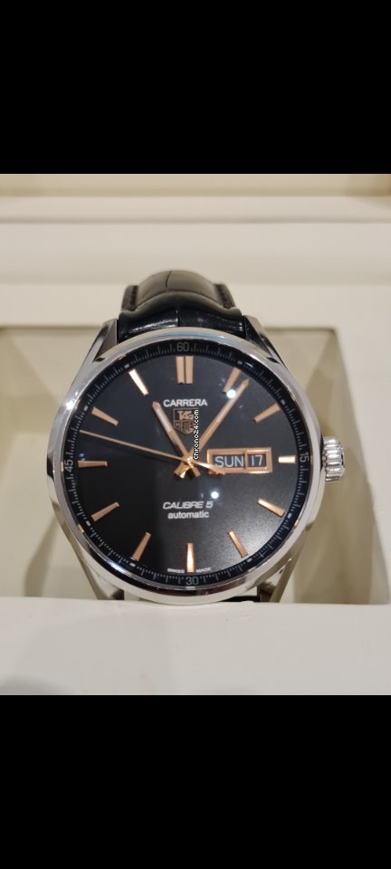 IMG_9081 TAG Heuer Carrera Calibre 5 Mens watch Unisex Automatic Steel WAR201C-1 Replica 8