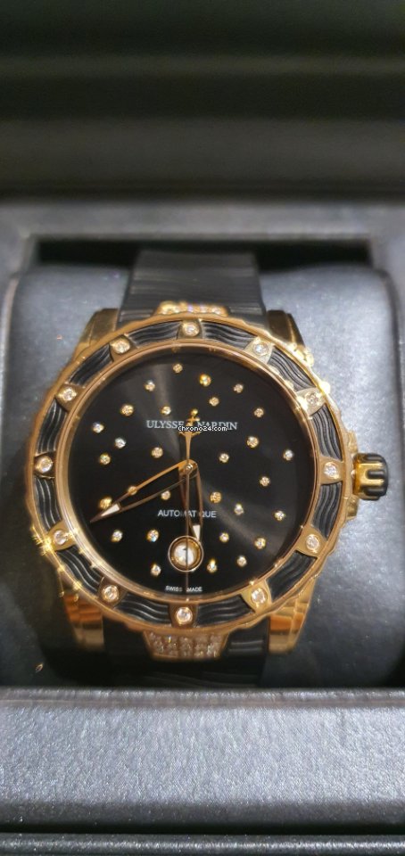 IMG_9081 Ulysse Nardin Lady Diver Starry Night Mens watch Unisex Automatic Rose gold 8156-180 Replica 8