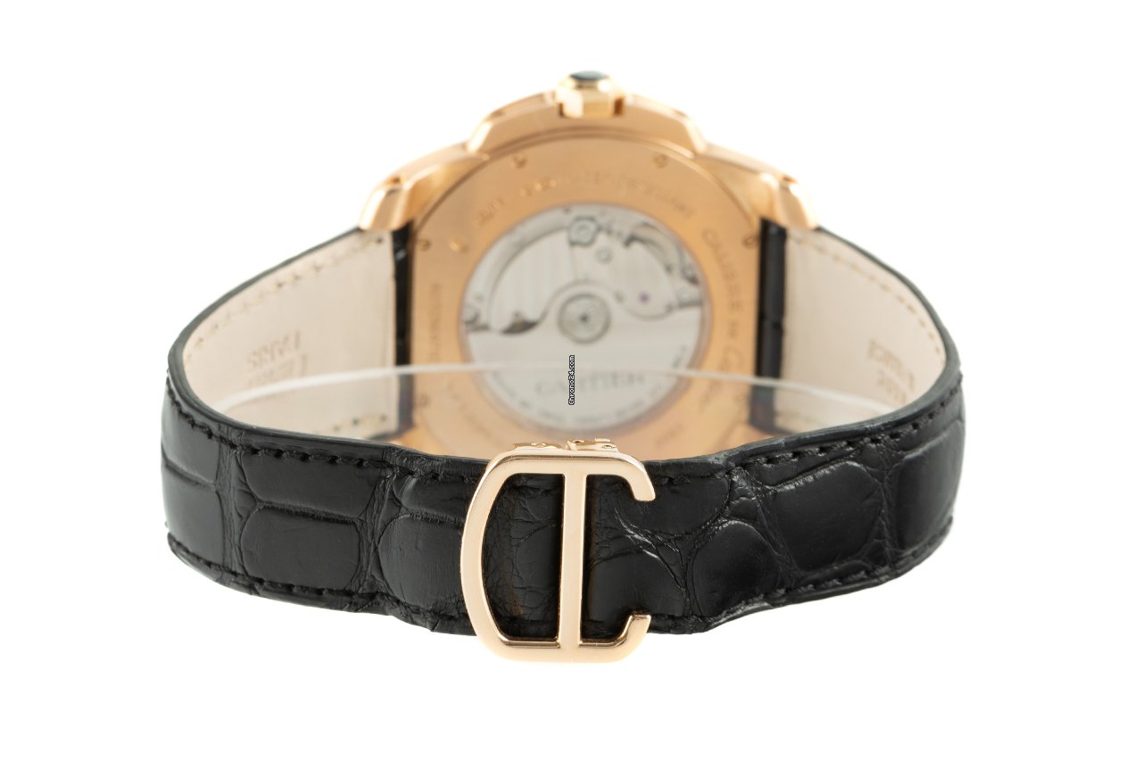 IMG_9081 Cartier Calibre de Cartier Mens watch Unisex Automatic Red gold 3300 Replica 8