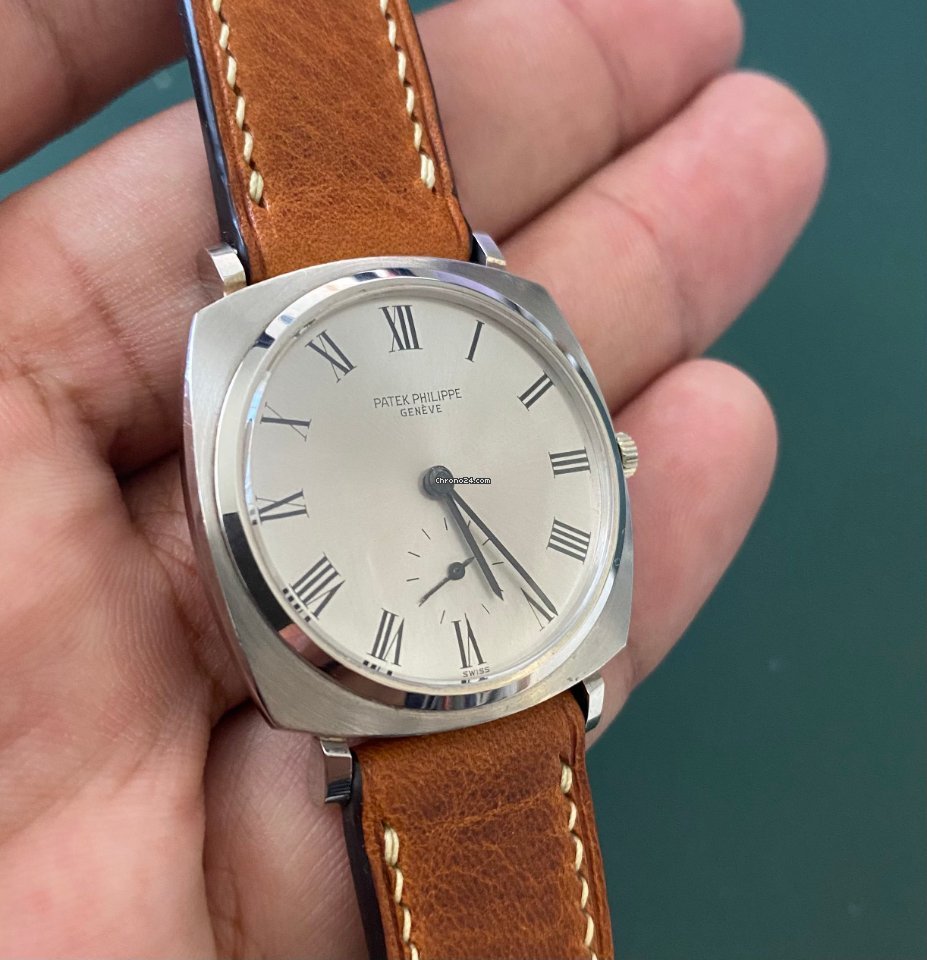 IMG_9081 Patek Philippe Calatrava Mens watch Unisex Automatic White gold 3525G Replica 8