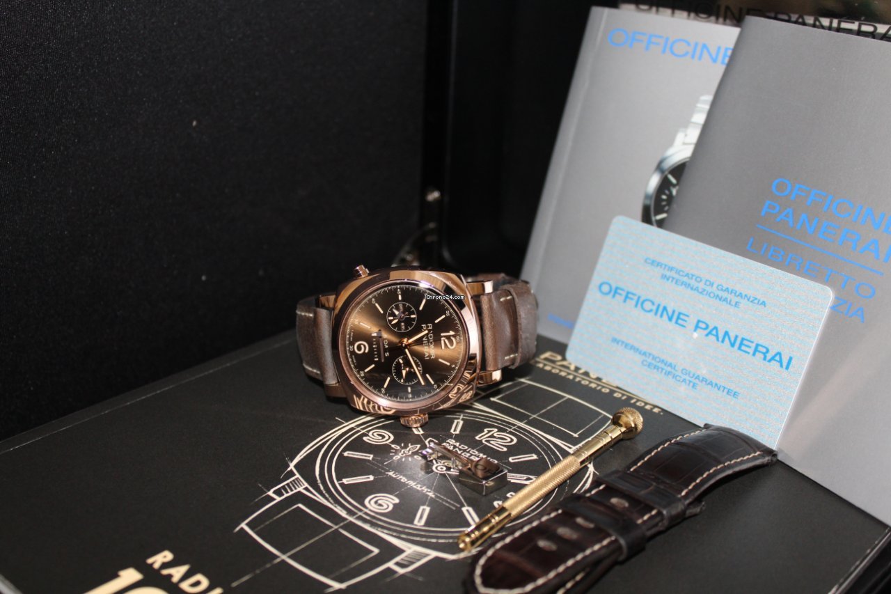 IMG_9081 Panerai Special Editions Mens watch Unisex Manual winding Rose gold PAM 00502 Replica 8