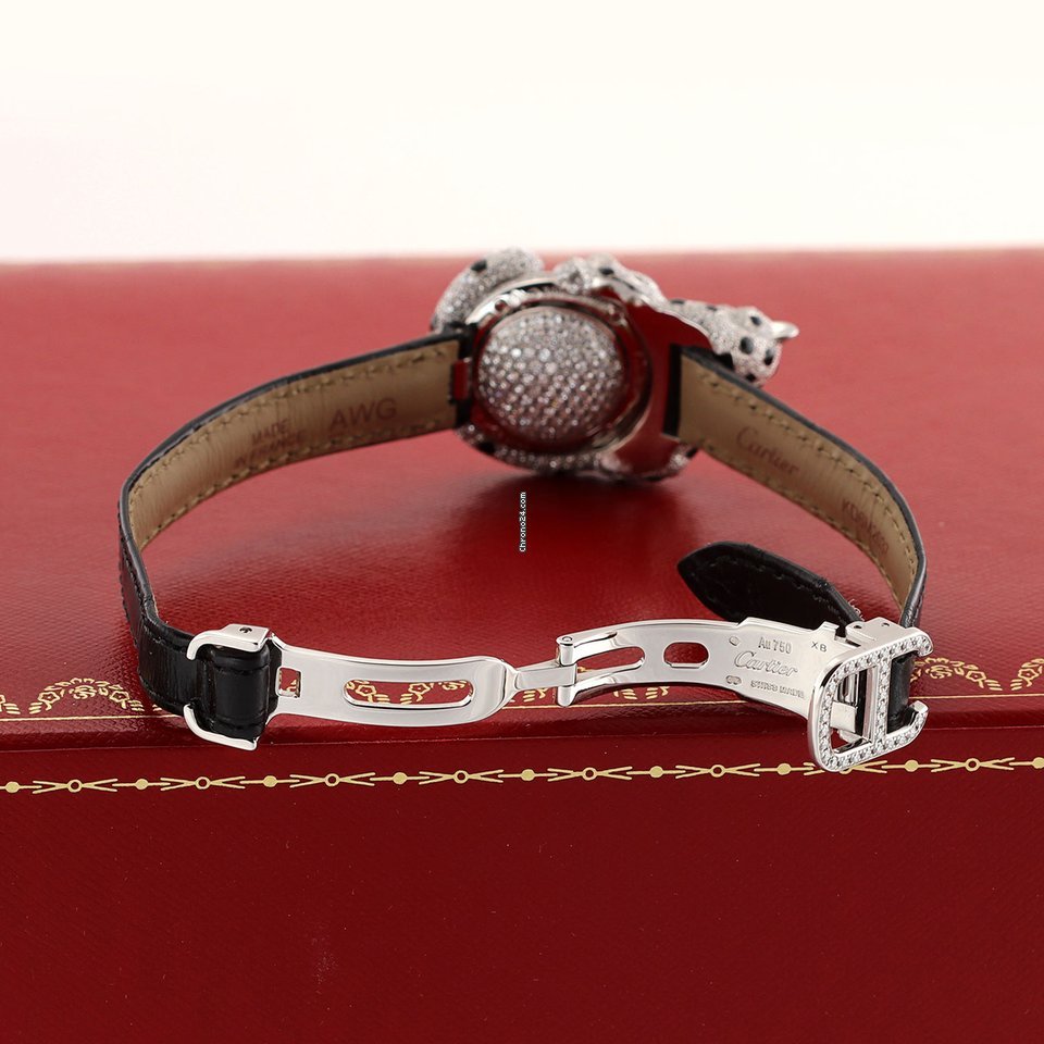 Cartier Panthere Womens watch Quartz White gold hpi00773 Replica 8