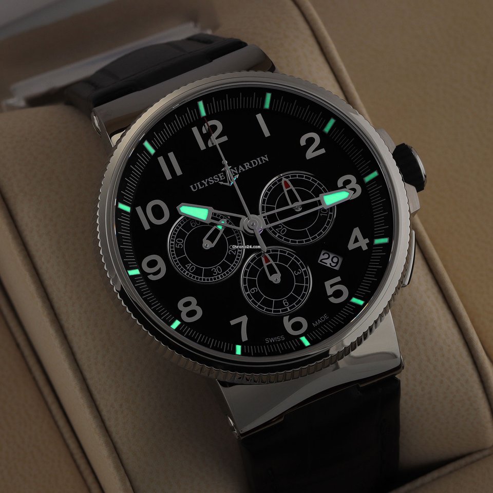 IMG_9081 Ulysse Nardin Marine Chronograph Mens watch Unisex Automatic Steel 1503-150 62 Replica 8
