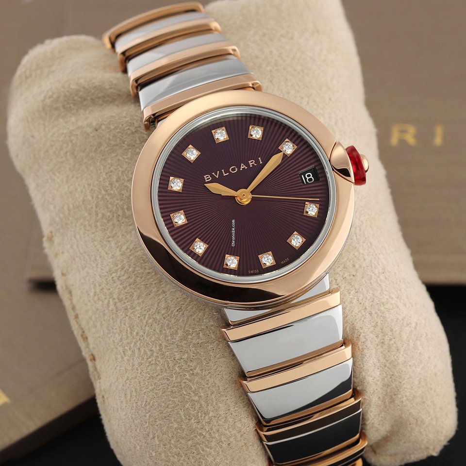 IMG_9081 Bulgari Lucea Womens watch Automatic Gold Steel 102497 Replica 8