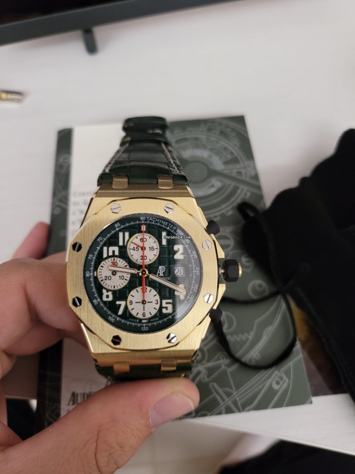 Audemars Piguet Automatic Yellow gold 26194BA monte napoleone green dial Replica 8