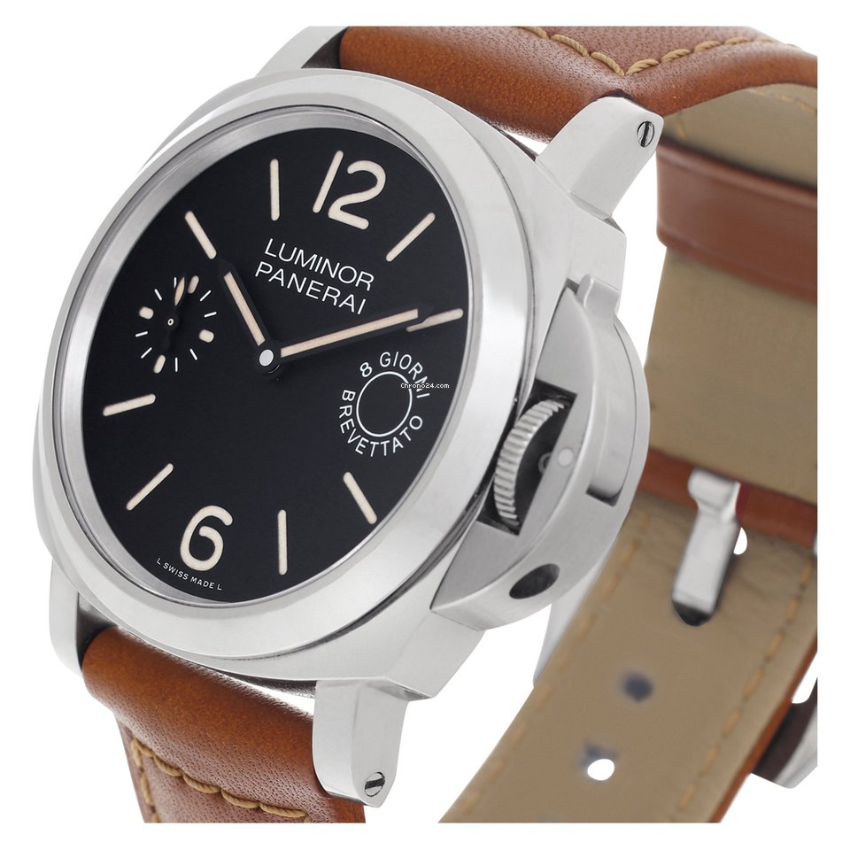 IMG_9081 Panerai Luminor Marina 8 Days Mens watch Unisex Manual winding Steel PAM00590 Replica 8