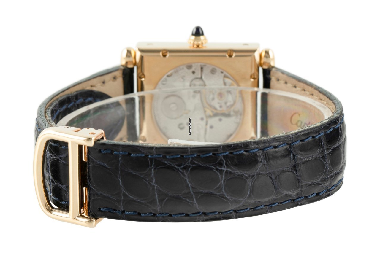 IMG_9081 Cartier Tank Mens watch Unisex Manual winding Yellow gold 2380 Replica 8