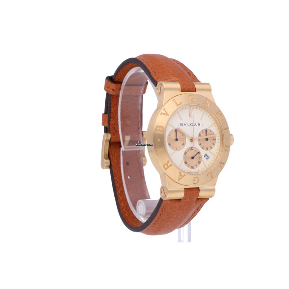 Bulgari Diagono Mens watch Unisex Quartz Yellow gold CH35G Replica 8