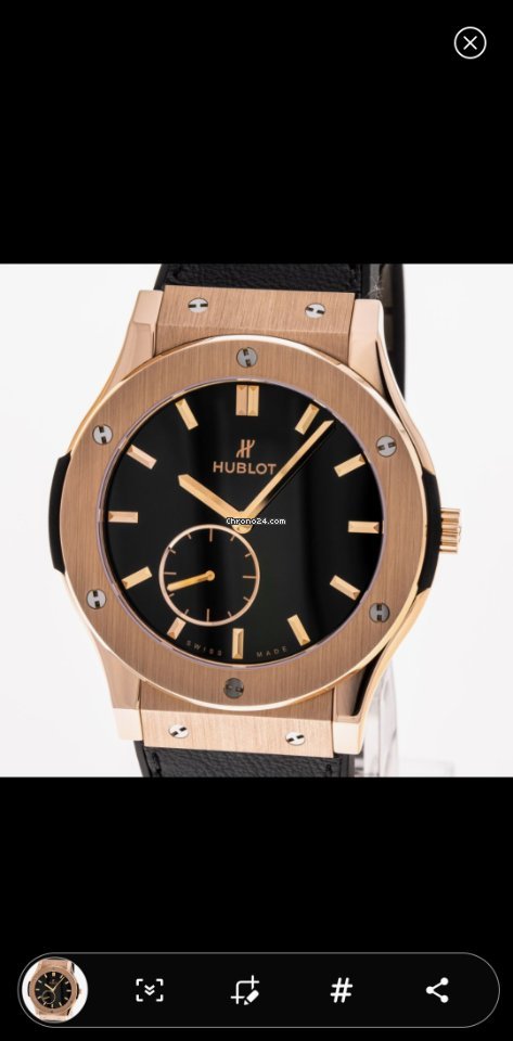 IMG_9081 Hublot Classic Fusion Ultra-Thin Mens watch Unisex Manual winding Rose gold 515.OX.1280.LR Replica 8