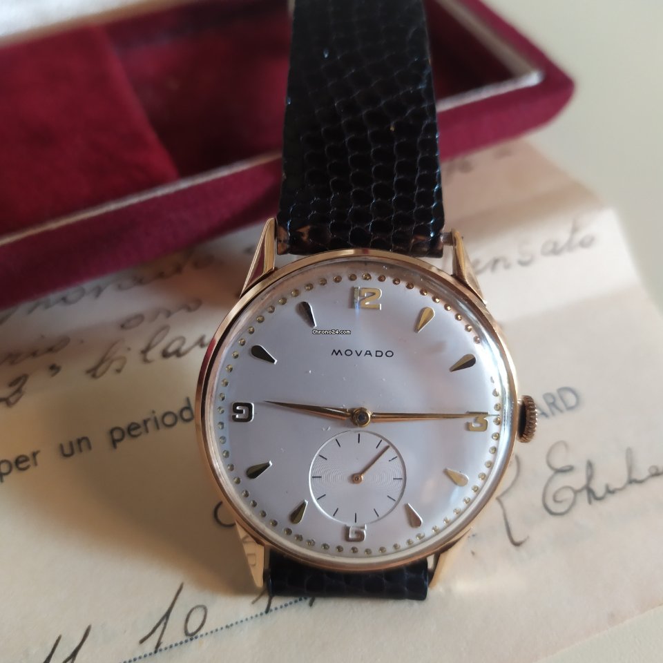 IMG_9081 Movado Mens watch Unisex Manual winding Yellow gold 0080976 Replica 8