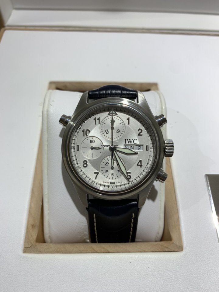 IMG_9081 IWC Pilot Double Chronograph Mens watch Unisex Automatic Steel IW371343 Replica 8