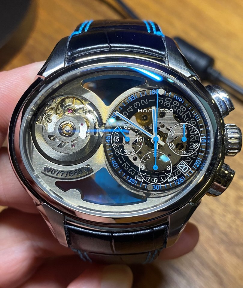 IMG_9081 Hamilton Jazzmaster Auto Chrono Mens watch Unisex Automatic Steel H32856705 Replica 8