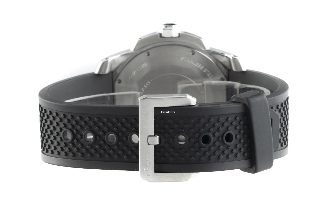 IMG_9081 Cartier Calibre de Cartier Diver Mens watch Unisex Automatic Steel W7100056 Replica 8
