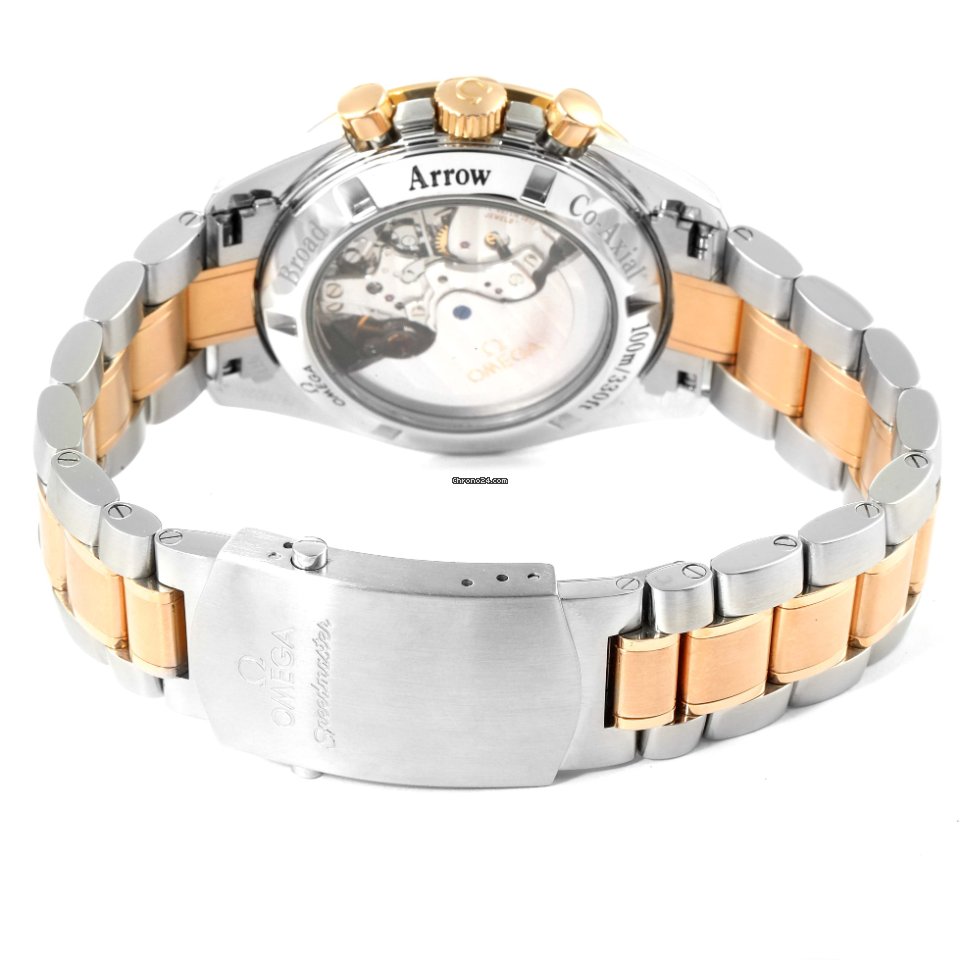 IMG_9081 Omega Speedmaster Broad Arrow Mens watch Unisex Automatic Gold Steel 321.90.42.50.13.001 Replica 8