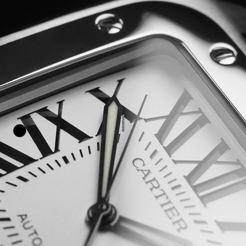 IMG_9081 Cartier Santos 100 Mens watch Unisex Automatic Steel W20073X8 Replica 8