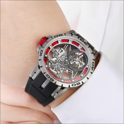 Roger Dubuis Excalibur Mens watch Unisex Manual winding Titanium RDDBEX0545 Replica 8