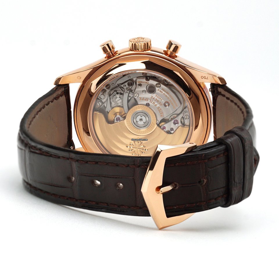 IMG_9081 Patek Philippe Annual Calendar Chronograph Mens watch Unisex Automatic Rose gold 5960R-001 Replica 8