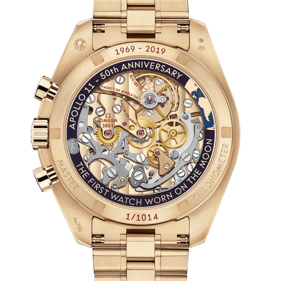 IMG_9081 Omega Speedmaster Professional Moonwatch Mens watch Unisex Manual winding Yellow gold 310.60.42.50.99.001 Replica 8