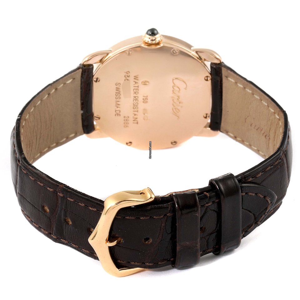 IMG_9081 Cartier Ronde Louis Cartier Womens watch Quartz Rose gold W6800151 Replica 8