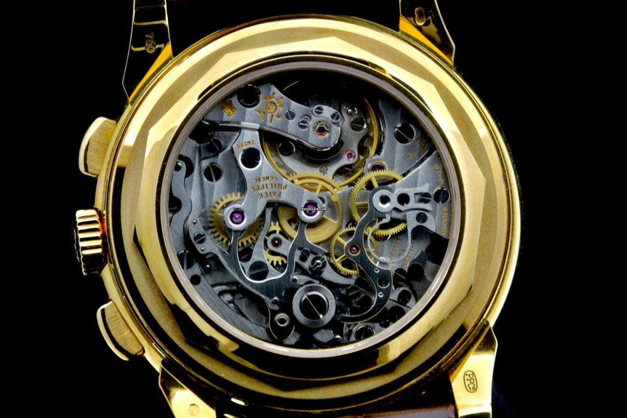 IMG_9081 Patek Philippe Perpetual Calendar Chronograph Manual winding Yellow gold 5970J-001 Replica 8