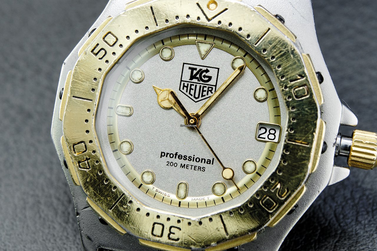 IMG_9081 TAG Heuer Mens watch Unisex Quartz Gold Steel Tag Heuer 3000 Professional 200m - 934.213 | 1980s Replica 8