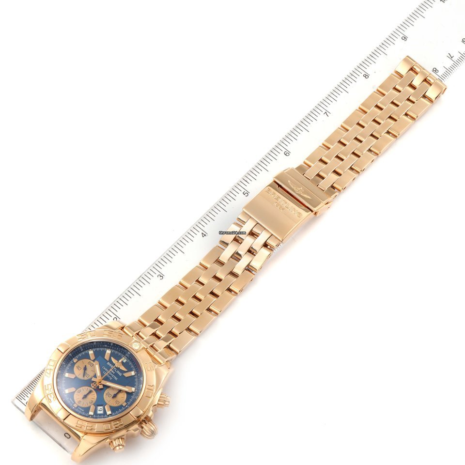 IMG_9081 Breitling Chronomat Evolution Mens watch Unisex Automatic Rose gold HB0110 Replica 8
