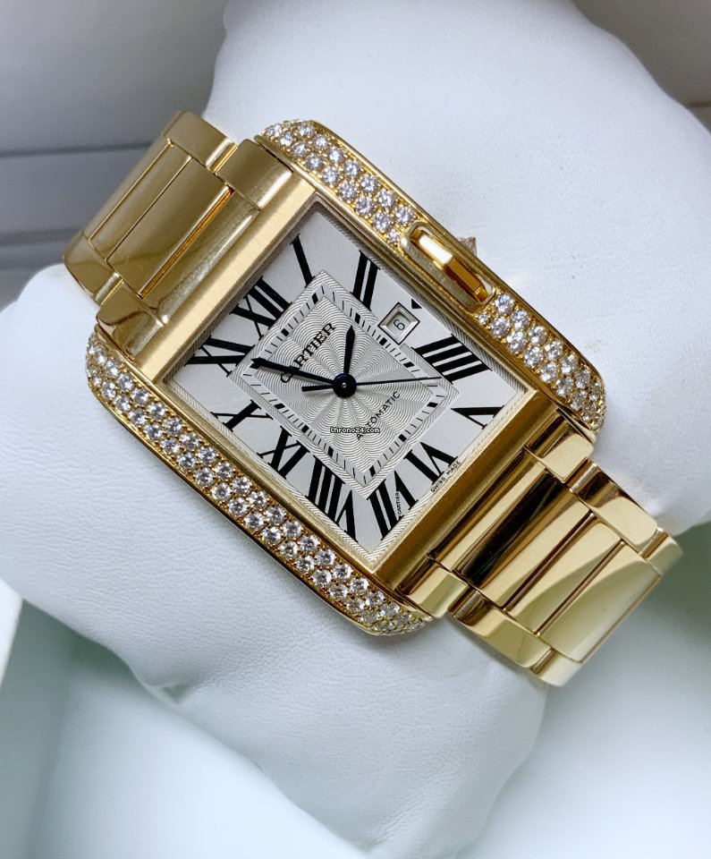 Cartier Tank Anglaise Womens watch Automatic Yellow gold wt100006 Replica 8