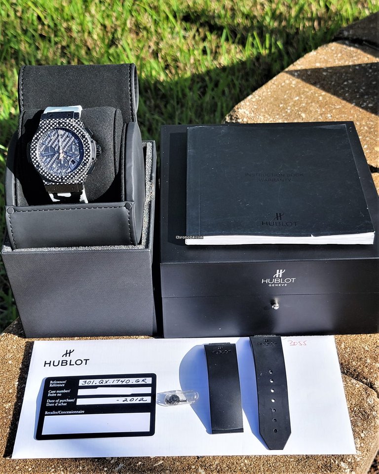 Hublot Big Bang 44 mm Mens watch Unisex Automatic Carbon 301.QX.1724.RX Replica 8