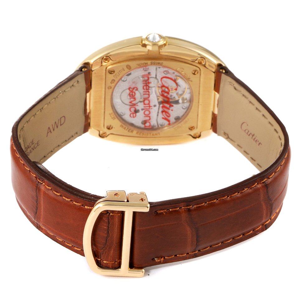 IMG_9081 Cartier Baignoire Womens watch Manual winding Rose gold WB520005 Replica 8