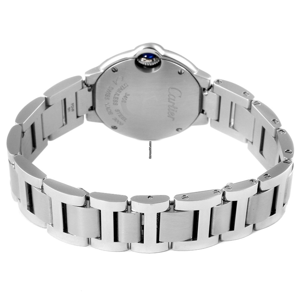 Cartier Ballon Bleu 28mm Womens watch Quartz Steel W69010Z4 Replica 8