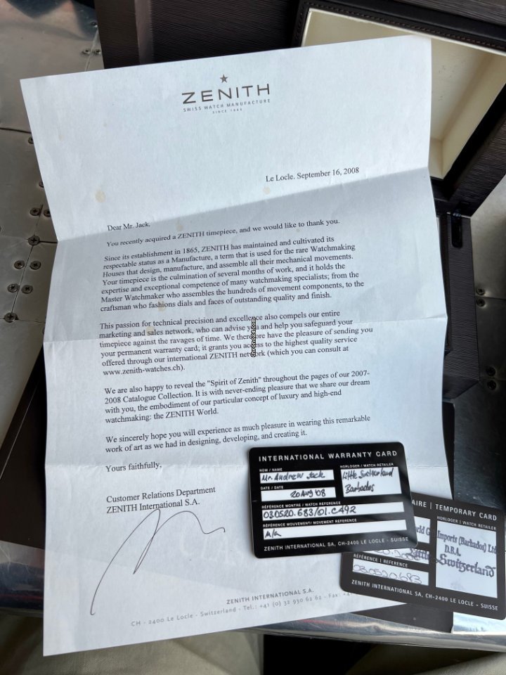 IMG_9081 Zenith Elite Dual Time Mens watch Unisex Automatic Steel 03.0520.683 01.c492 Replica 8