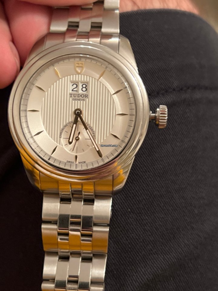 IMG_9081 Tudor Glamour Double Date Mens watch Unisex Automatic Steel 57100-0002 Replica 8