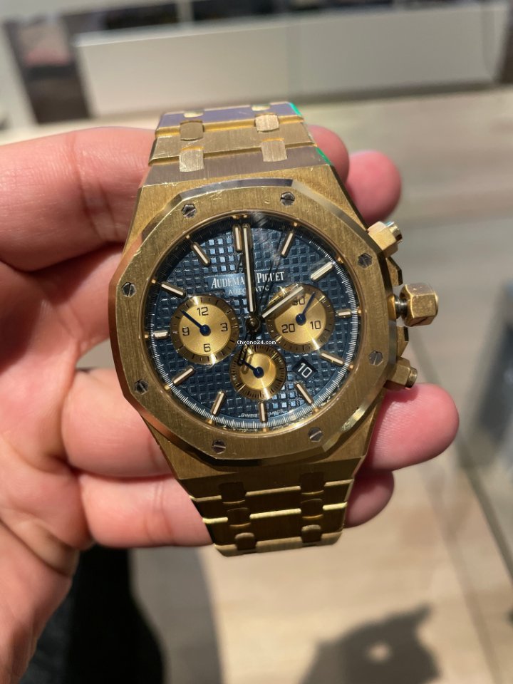 Audemars Piguet Royal Oak Chronograph Mens watch Unisex Automatic Yellow gold 26331BA.OO.1220BA01 Replica 8