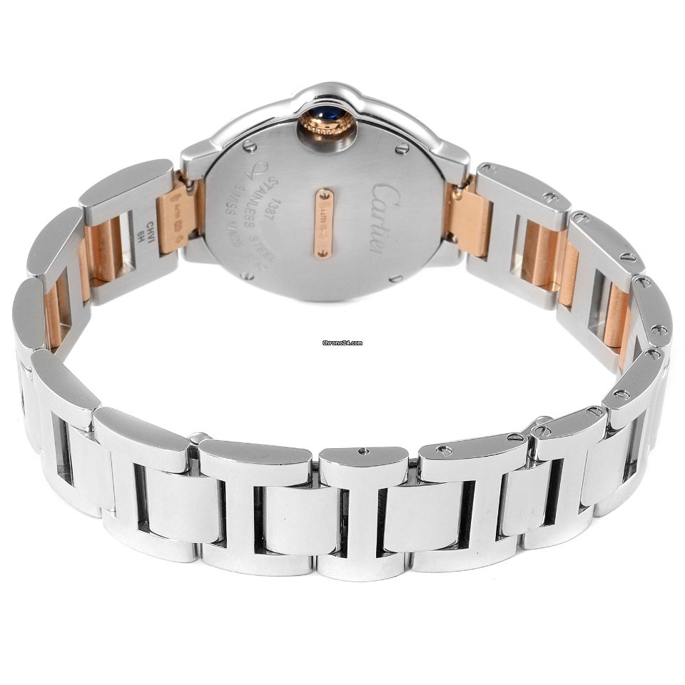 Cartier Ballon Bleu 28mm Womens watch Quartz Gold Steel W3BB0005 Replica 8