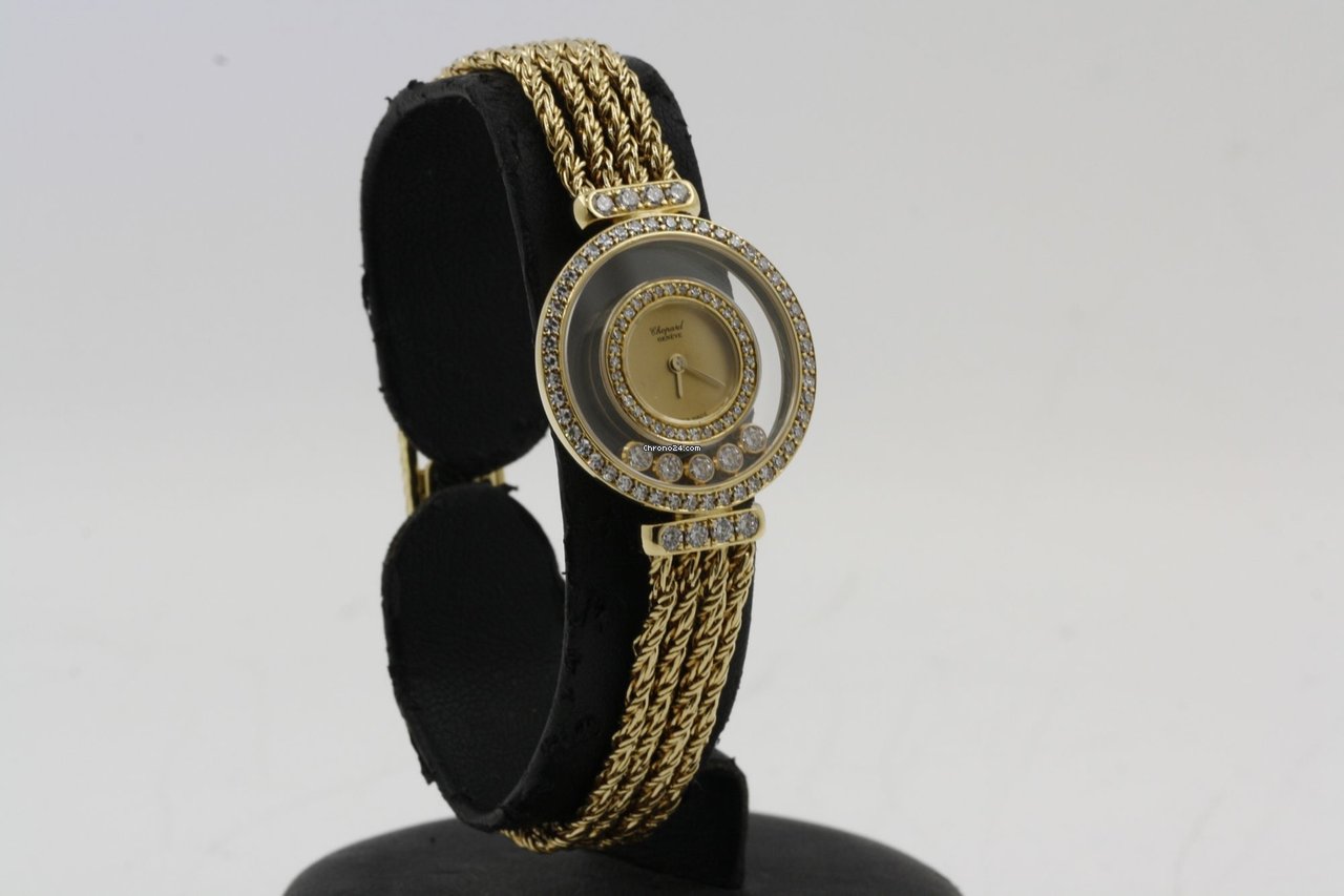 Chopard Happy Diamonds Womens watch Quartz Yellow gold 4097 Replica 8