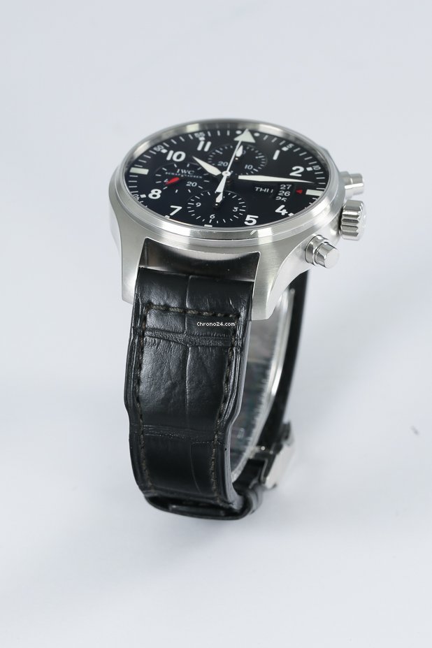 IMG_9081 IWC Pilot Chronograph Mens watch Unisex Automatic Steel IW3777-01 Replica 8