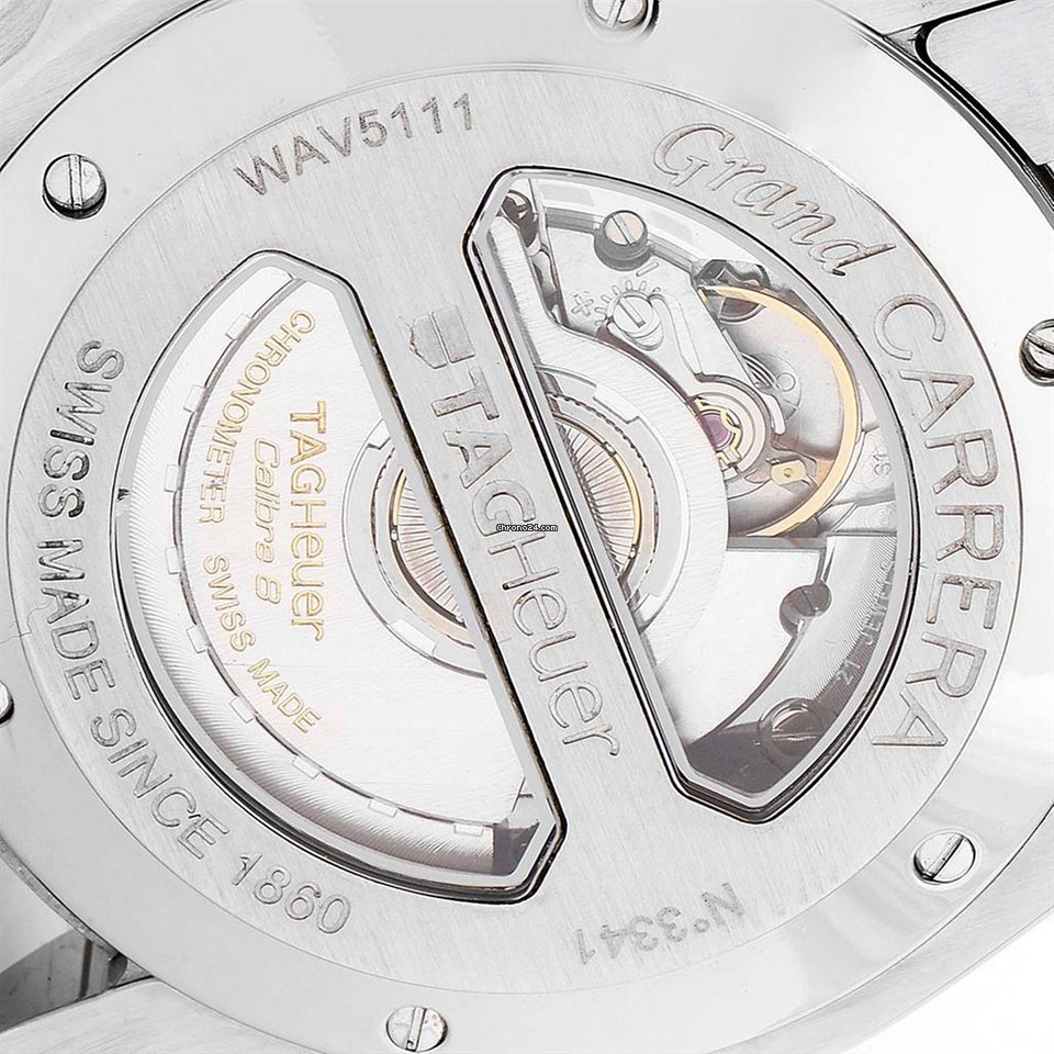 TAG Heuer Grand Carrera Mens watch Unisex Automatic Steel WAV5111.BA0901 Replica 8
