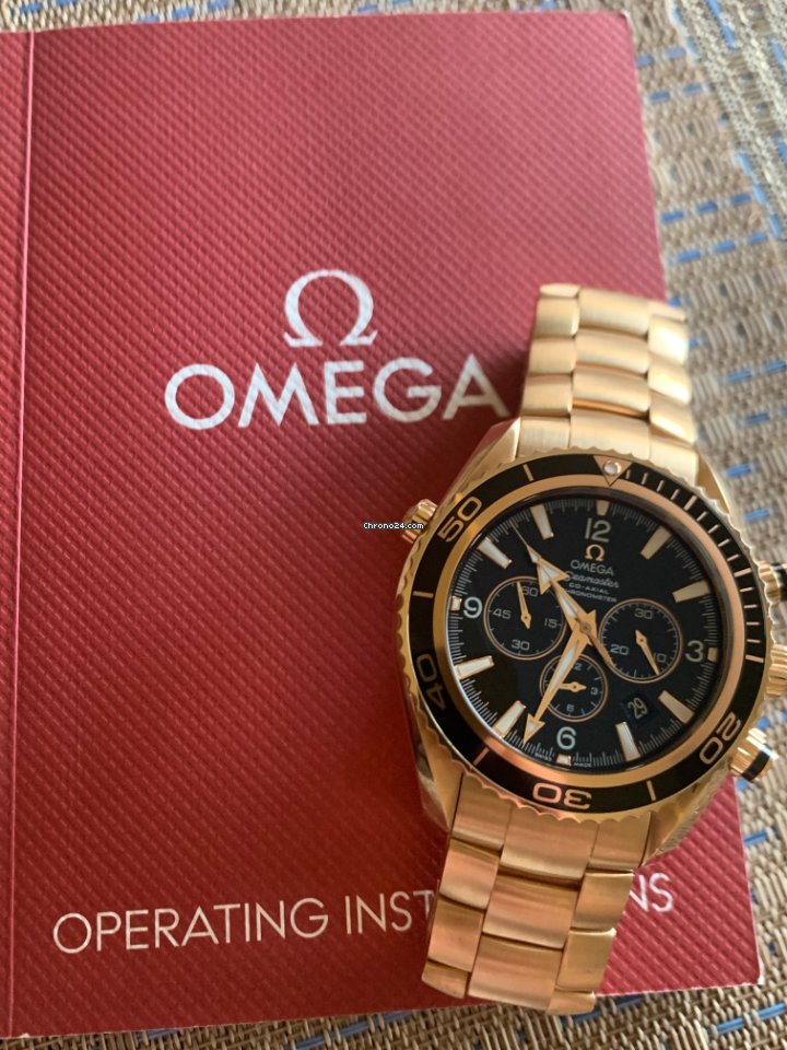 Omega Seamaster Planet Ocean Chronograph Mens watch Unisex Automatic Rose gold 222.60.46.50.01.001 Replica 8