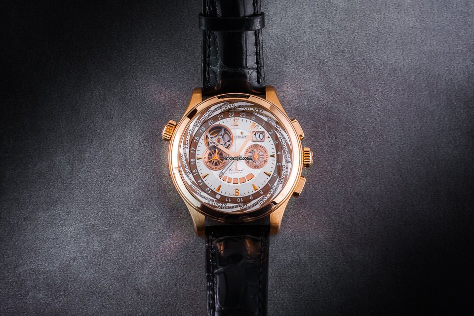 IMG_9081 Zenith Mens watch Unisex Automatic Rose gold 18 0520 4037 Replica 8