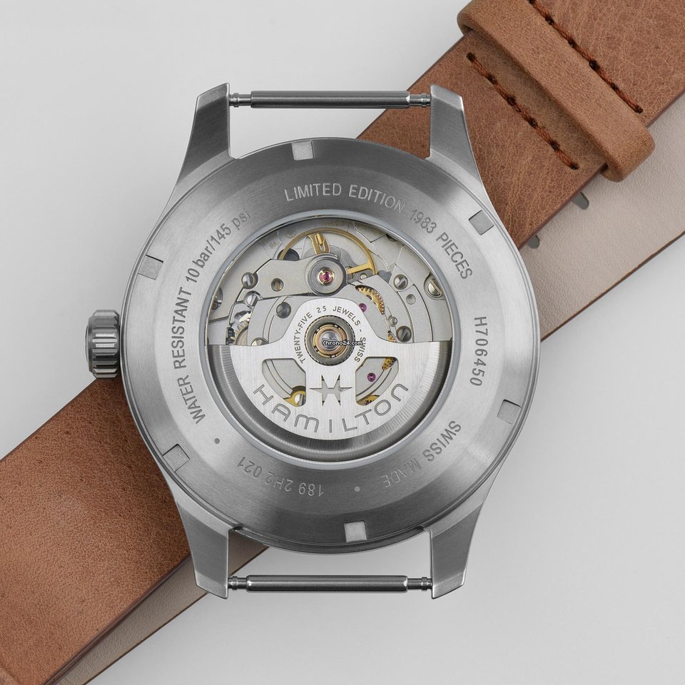 Hamilton Khaki Field Titanium Mens watch Unisex Automatic Titanium H70645533 Replica 8